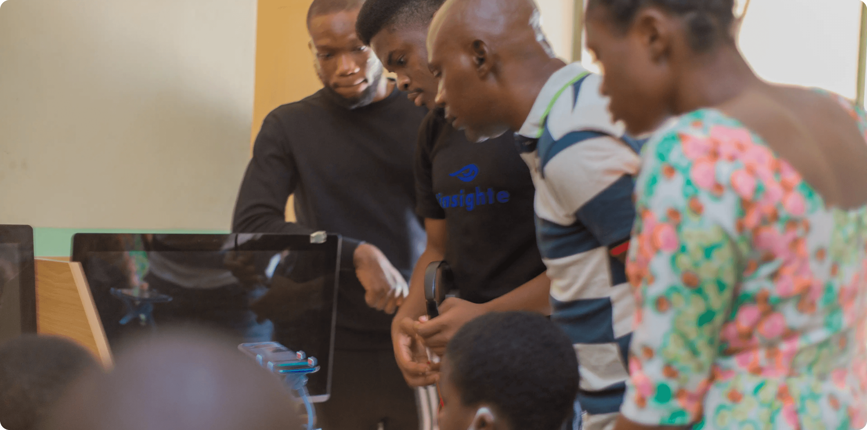 Teachers undergoing training